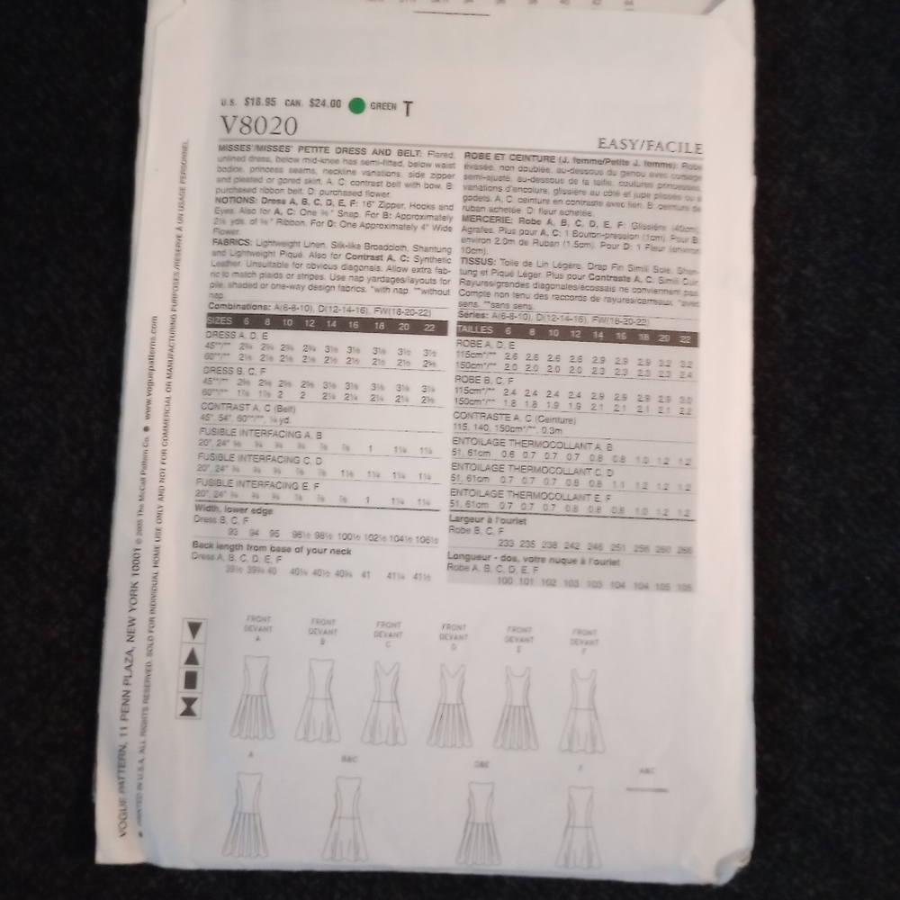 Uncut sewing patterns - Picture 3 of 9